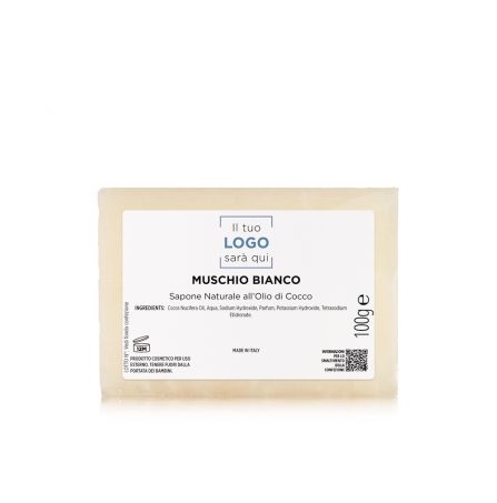 Sapone Naturale all'Olio di Cocco "Muschio Bianco" - 100 gr