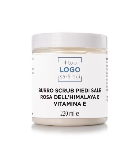 Burro Scrub Piedi Sale Rosa dell'Himalaya e Vitamina - 220 ml