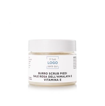 Burro Scrub Piedi Sale Rosa dell'Himalaya e Vitamina - 50 ml
