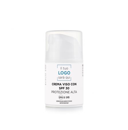 Crema Viso con SPF 30 - Uva e Uvb Protezione Alta, 50 ml