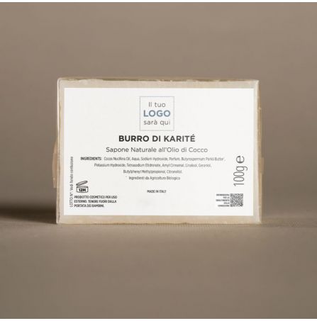 Sapone Naturale all'Olio di Cocco "Burro di Karité" - 100 gr