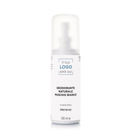Deodorante Spray Naturale con Allume di Rocca Muschio Bianco - 100ml