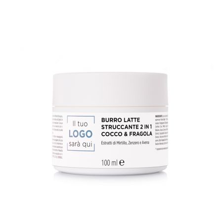 Burro latte struccante 2 in 1 al Cocco e Fragola - 100 ml